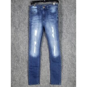 Red Planet Jeans Mens Size‎ 28 Blue Distressed Skinny Fit Denim Pants Streetwear